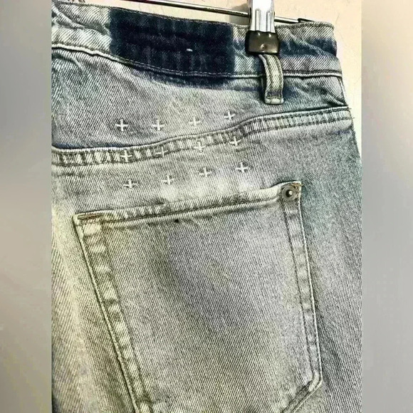 Ksubi Nine O Heavenz Sliced High Rise Straight Leg Jeans Size 28 - Picture 5 of 12